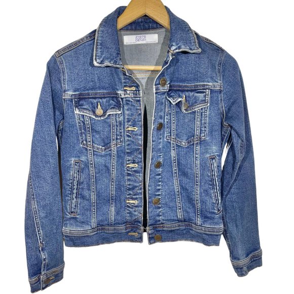 Zara Jackets & Coats Zara Basic Distressed Denim Jean Jacket Poshmark
